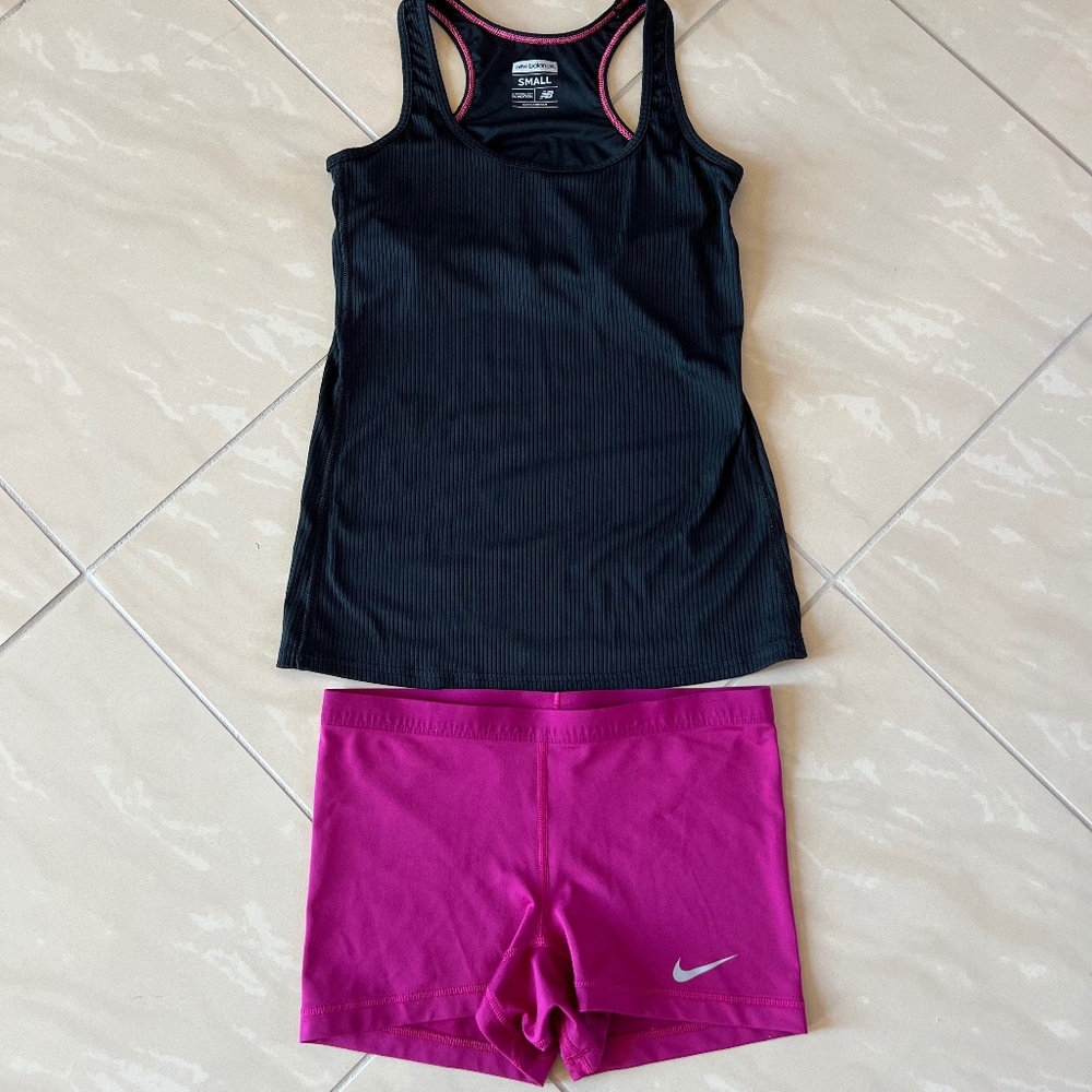 #2166 NIKE ACTIVEWEAR SET TANK TOP AND NIKE PRO SHORT SMALL